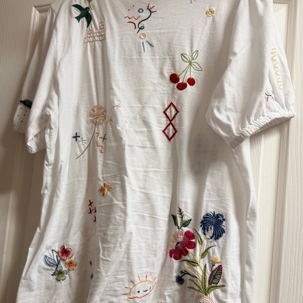 Johnny Was-Cleo Short Puff Sleeve Tee - Picture 6 of 8